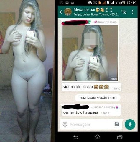 Novinha loira mandou nudes pelada pro namorado e vazou - MG